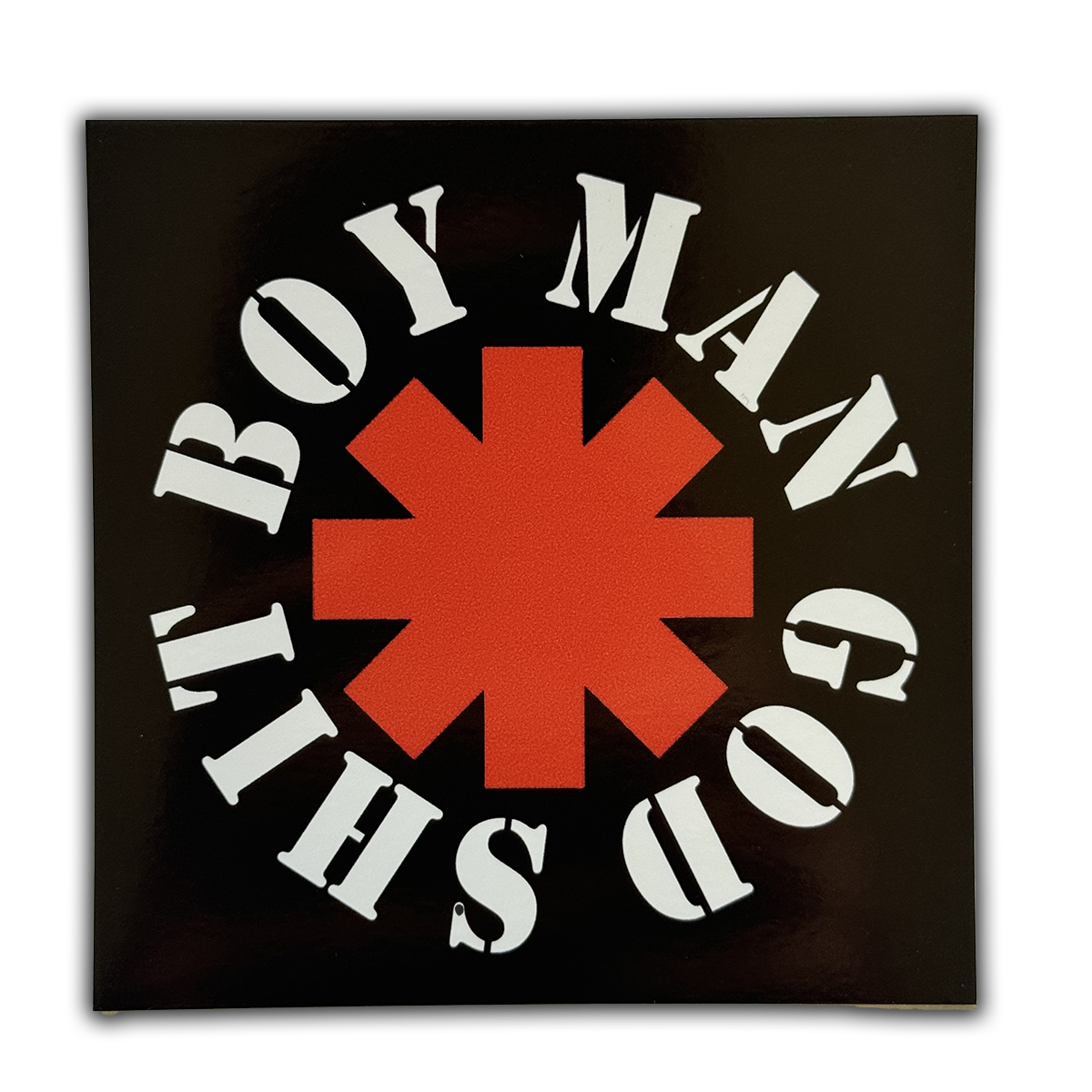BOY MAN GOD SHIT STICKER