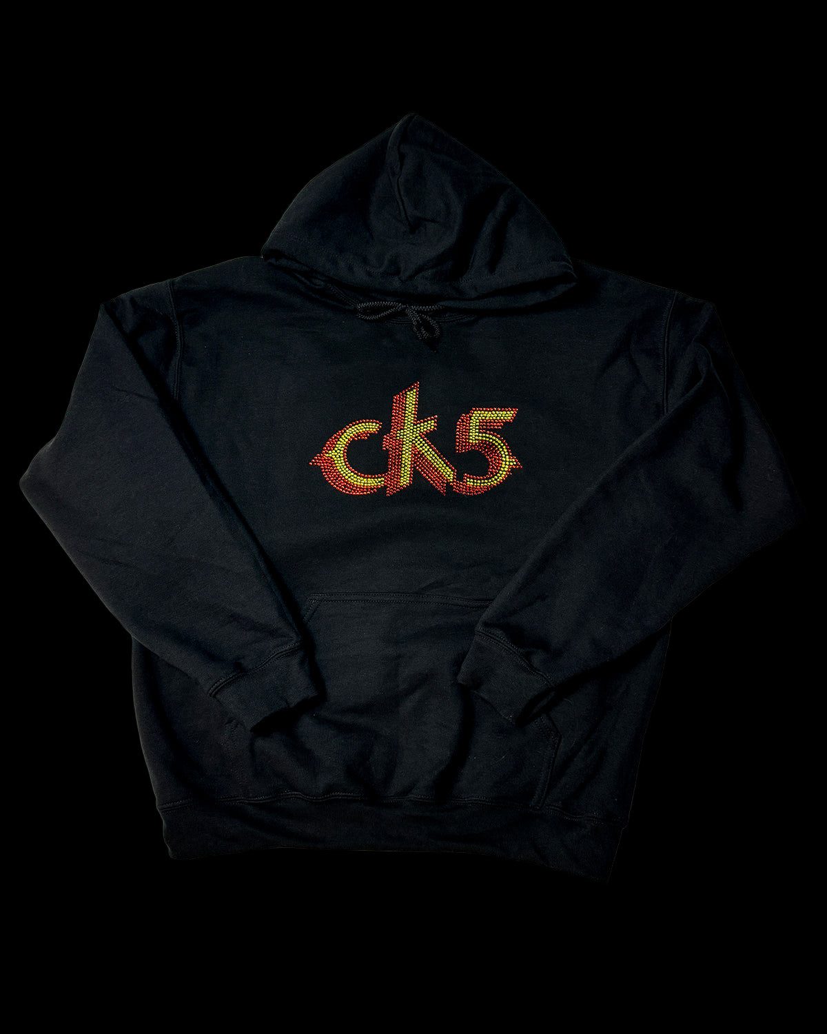 Black hoodie with 'CK5' logo on a dark background