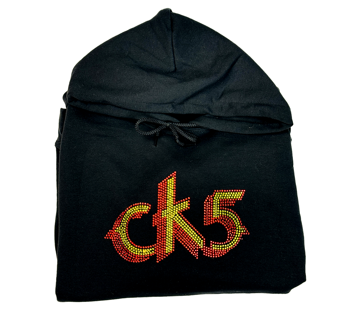 CK5 RHINESTONE HOODED SWEATSHIRT